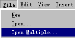 打开多个文件菜单